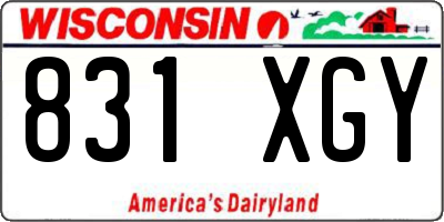 WI license plate 831XGY