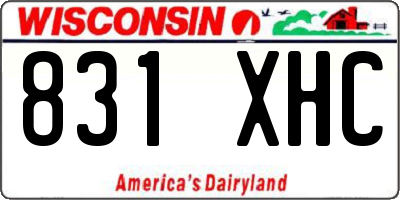 WI license plate 831XHC