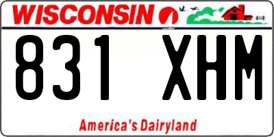 WI license plate 831XHM
