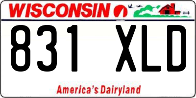 WI license plate 831XLD