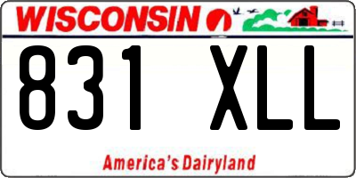WI license plate 831XLL