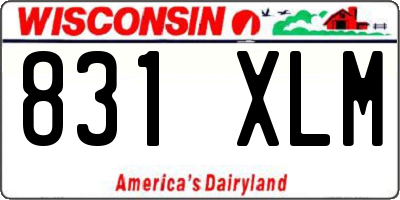 WI license plate 831XLM