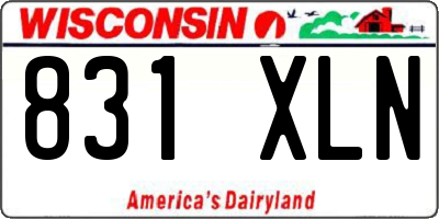 WI license plate 831XLN