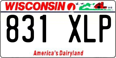 WI license plate 831XLP