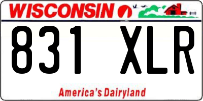 WI license plate 831XLR