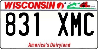 WI license plate 831XMC