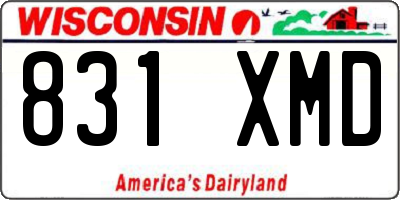 WI license plate 831XMD
