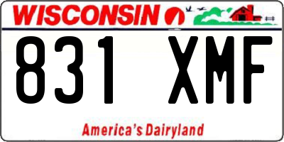 WI license plate 831XMF