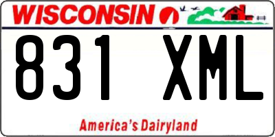 WI license plate 831XML
