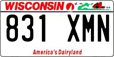 WI license plate 831XMN