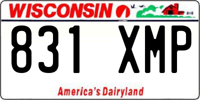WI license plate 831XMP