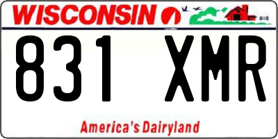 WI license plate 831XMR
