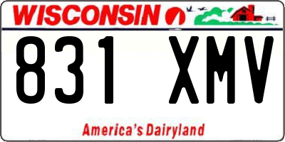 WI license plate 831XMV