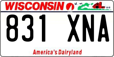 WI license plate 831XNA