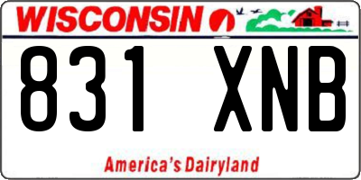 WI license plate 831XNB