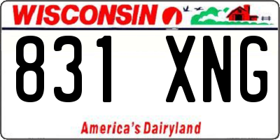 WI license plate 831XNG