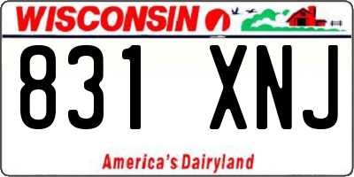 WI license plate 831XNJ