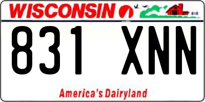 WI license plate 831XNN