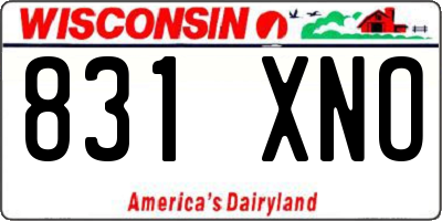 WI license plate 831XNO