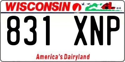 WI license plate 831XNP