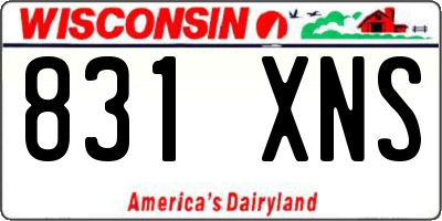 WI license plate 831XNS