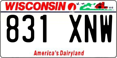 WI license plate 831XNW