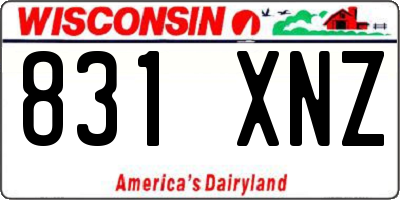 WI license plate 831XNZ