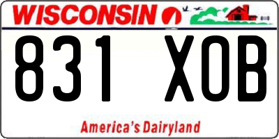 WI license plate 831XOB