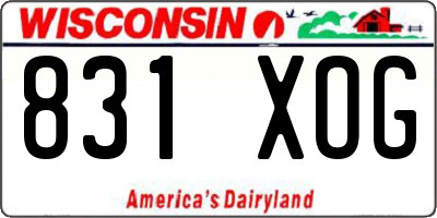 WI license plate 831XOG