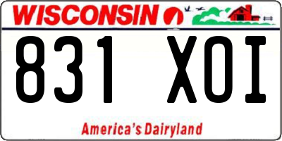 WI license plate 831XOI
