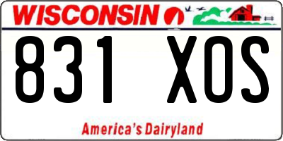 WI license plate 831XOS