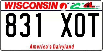 WI license plate 831XOT