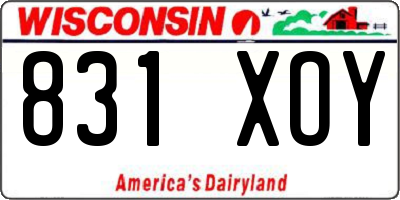 WI license plate 831XOY