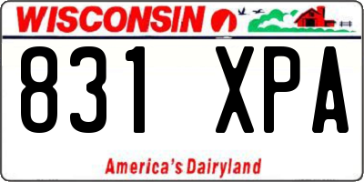WI license plate 831XPA