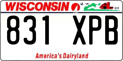 WI license plate 831XPB
