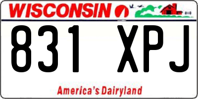 WI license plate 831XPJ