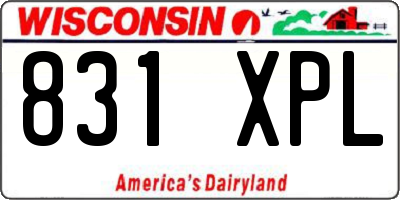 WI license plate 831XPL