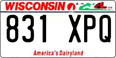 WI license plate 831XPQ