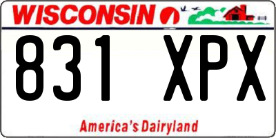 WI license plate 831XPX