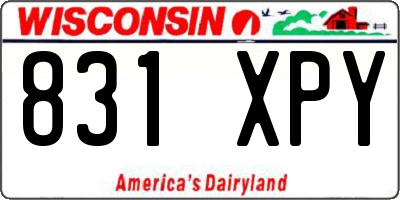 WI license plate 831XPY