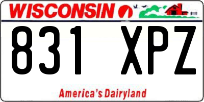 WI license plate 831XPZ