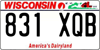 WI license plate 831XQB