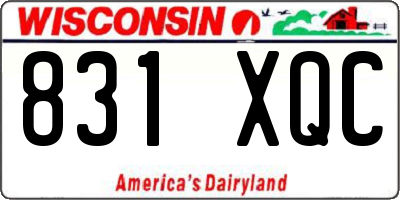 WI license plate 831XQC