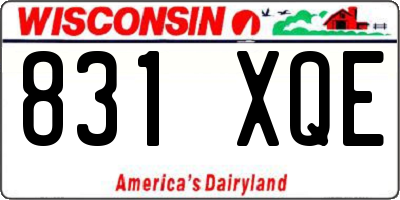 WI license plate 831XQE