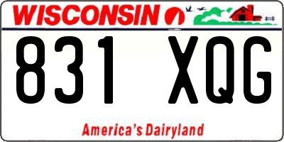 WI license plate 831XQG