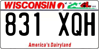 WI license plate 831XQH