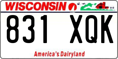 WI license plate 831XQK