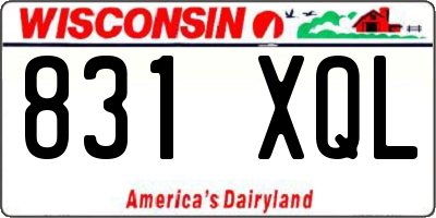 WI license plate 831XQL