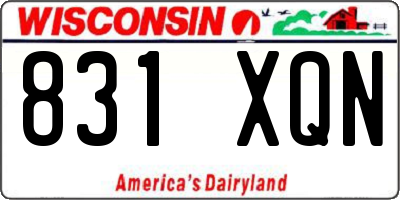 WI license plate 831XQN