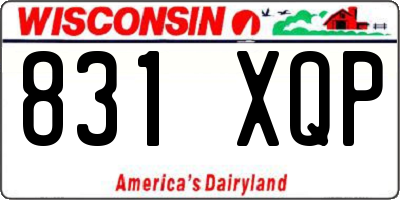 WI license plate 831XQP